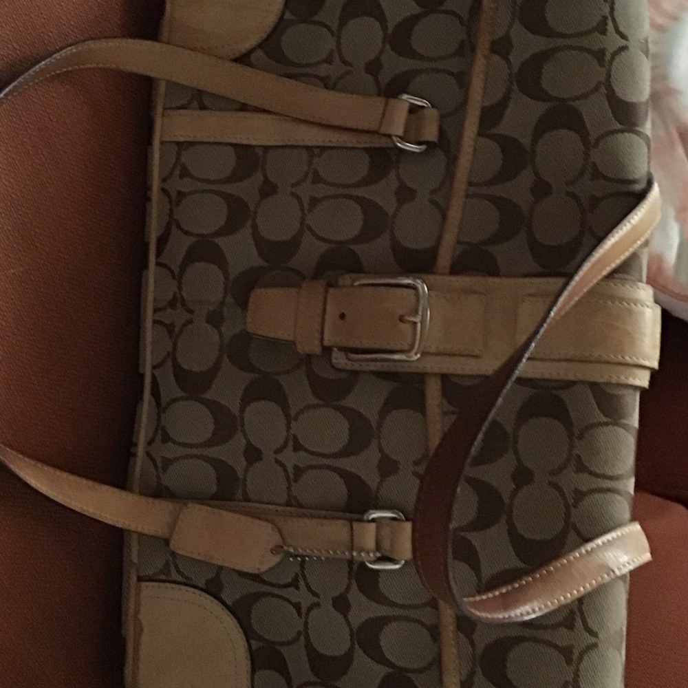 Coach Tan and Brown Duffel Bag - Picture 2 of 5